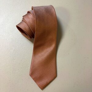 Silk Necktie Kenneth Cole Reaction Mens Rust Orange Business Professional Formal